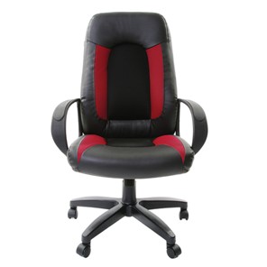 Офисное кресло Brabix Strike EX-525 (экокожа черная, ткань черная/бордовая, TW) в Петрозаводске