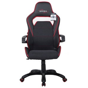 Кресло офисное Brabix Nitro GM-001 (ткань, экокожа, черное, вставки красные) 531816 в Петрозаводске - предосмотр