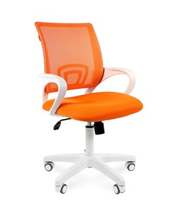 Офисное кресло CHAIRMAN 696 white, ткань, цвет оранжевый в Петрозаводске