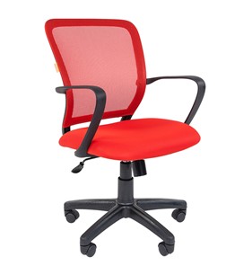 Кресло CHAIRMAN 698 black TW-69, ткань, цвет красный в Петрозаводске - предосмотр