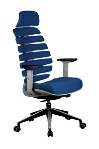 Кресло офисное Riva Chair SHARK (Синий/серый) в Петрозаводске - предосмотр