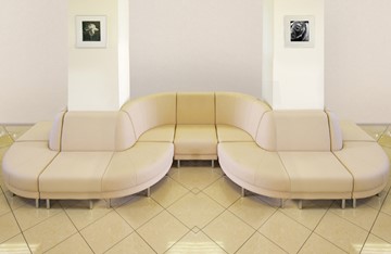 Мягкий офисный диван модульный Александрия 7-ми местный в Петрозаводске - предосмотр 4