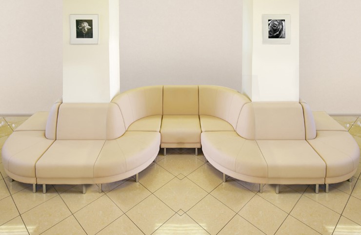 Мягкий офисный диван модульный Александрия 7-ми местный в Петрозаводске - изображение 4