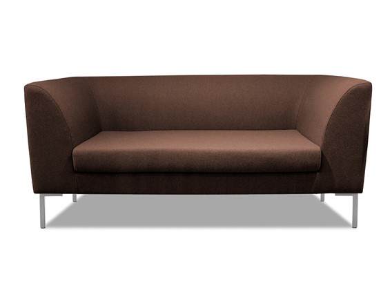 Мягкий офисный диван Сиеста 2-местный, ткань Bahama / шоколад в Петрозаводске - изображение