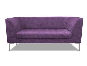 Офисный диван мягкий Сиеста 2-местный, ткань Сахара / фиолетовая С33 в Петрозаводске