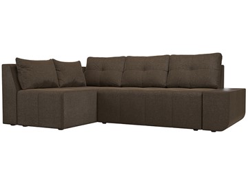 Угловой диван для гостиной Амадэус, Коричневый (рогожка) в Петрозаводске - предосмотр