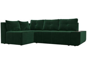Угловой диван с оттоманкой Амадэус, Зеленый (велюр) в Петрозаводске