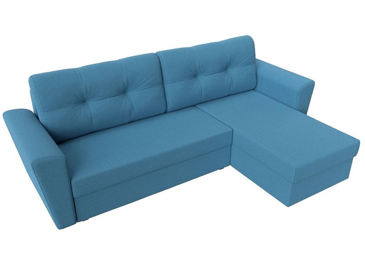 Угловой диван для гостиной Амстердам Лайт, Амур голубой (рогожка) в Петрозаводске - изображение 4