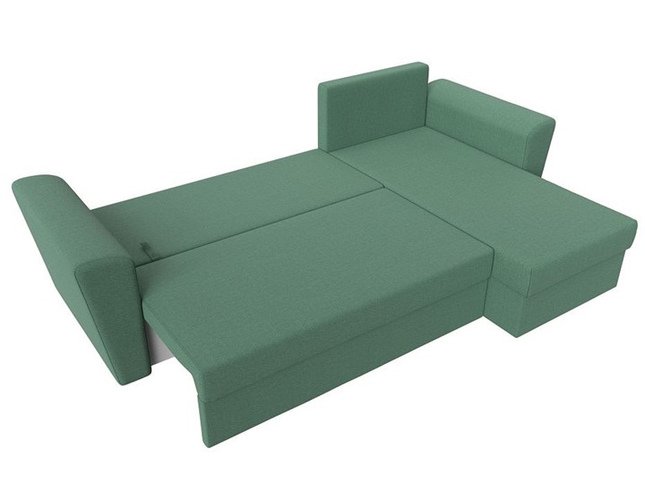 Угловой диван для гостиной Амстердам Лайт, Амур зеленый (рогожка) в Петрозаводске - изображение 2
