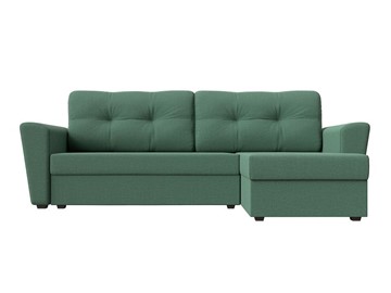 Угловой диван для гостиной Амстердам Лайт, Амур зеленый (рогожка) в Петрозаводске - предосмотр 8