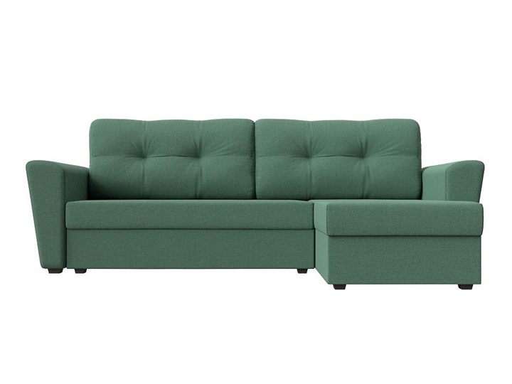 Угловой диван для гостиной Амстердам Лайт, Амур зеленый (рогожка) в Петрозаводске - изображение 8