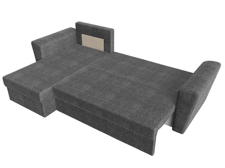 Угловой диван с оттоманкой Амстердам Лайт, Серый (рогожка) в Петрозаводске - изображение 6