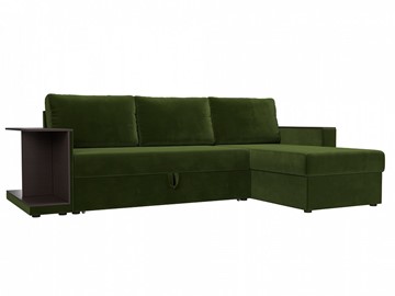 Угловой диван для гостиной Атланта С, Зеленый (микровельвет) в Петрозаводске - предосмотр