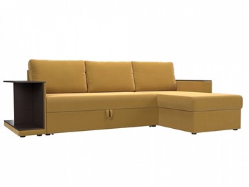 Угловой диван для гостиной Атланта С, Желтый (микровельвет) в Петрозаводске - предосмотр