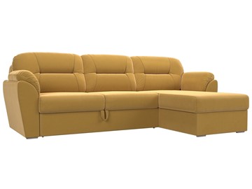 Угловой диван для гостиной Бостон, Желтый (микровельвет) в Петрозаводске - предосмотр