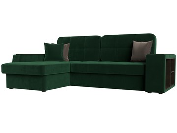 Угловой диван с оттоманкой Брюссель, Зеленый (велюр) в Петрозаводске