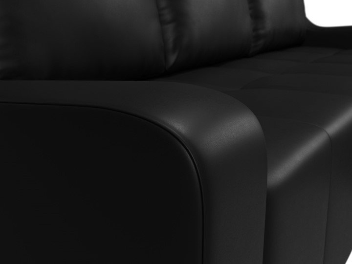 Угловой диван для гостиной Элида, Черный (экокожа) в Петрозаводске - изображение 4