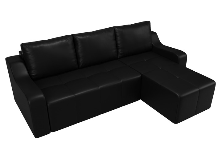 Угловой диван для гостиной Элида, Черный (экокожа) в Петрозаводске - изображение 5