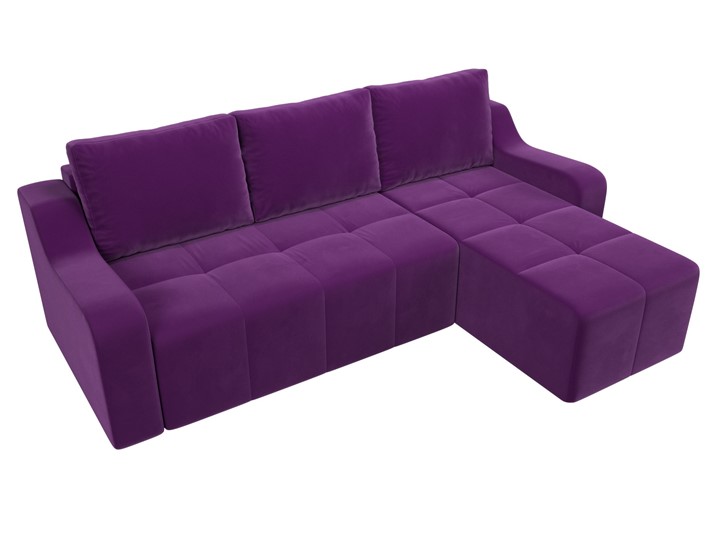 Угловой раскладной диван Элида, Фиолетовый (микровельвет) в Петрозаводске - изображение 5