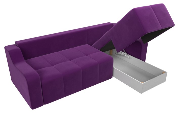Угловой раскладной диван Элида, Фиолетовый (микровельвет) в Петрозаводске - изображение 6