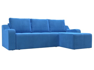 Угловой диван для гостиной Элида, Голубой (велюр) в Петрозаводске - предосмотр