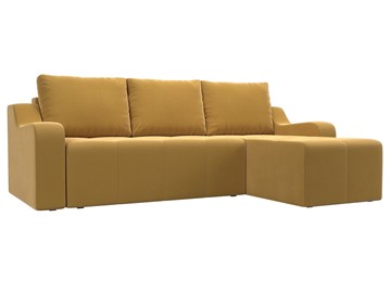 Угловой диван для гостиной Элида, Желтый (микровельвет) в Петрозаводске