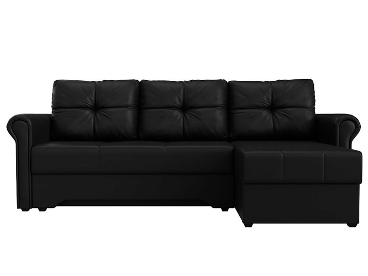 Угловой диван Леон боннель, Черный (Экокожа) в Петрозаводске - изображение 8