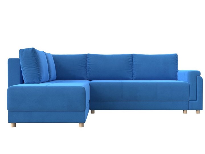 Угловой раскладной диван Лига-024, Голубой (Велюр) в Петрозаводске - изображение 7
