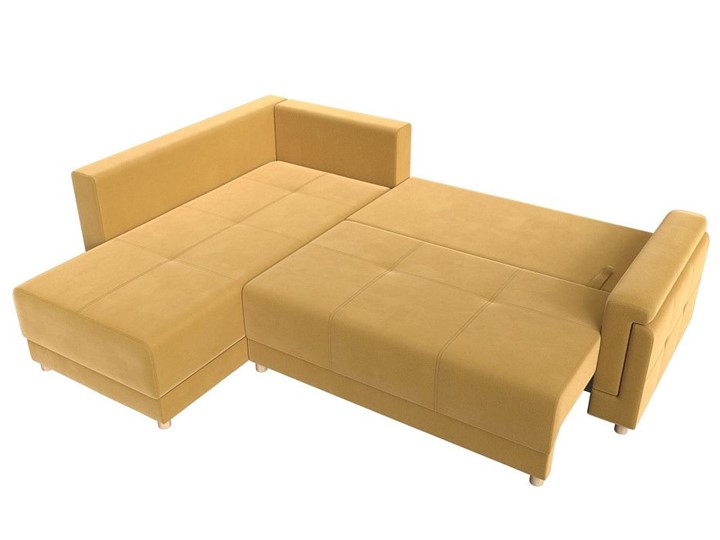 Угловой раскладной диван Лига-024, Желтый (Микровельвет) в Петрозаводске - изображение 2