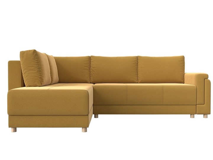 Угловой раскладной диван Лига-024, Желтый (Микровельвет) в Петрозаводске - изображение 7