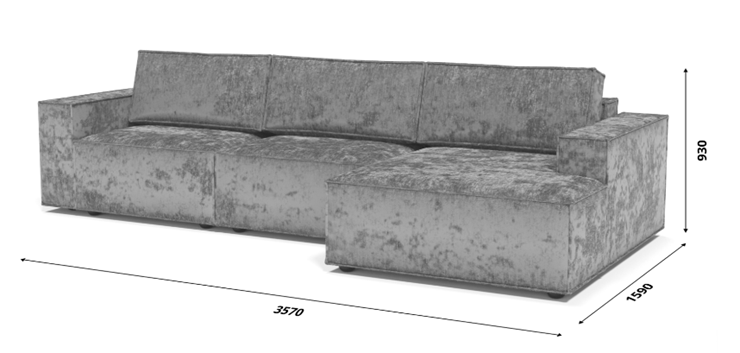 Угловой диван Лофт 357х159х93 (НПБ/Тик-так) в Петрозаводске - изображение 8
