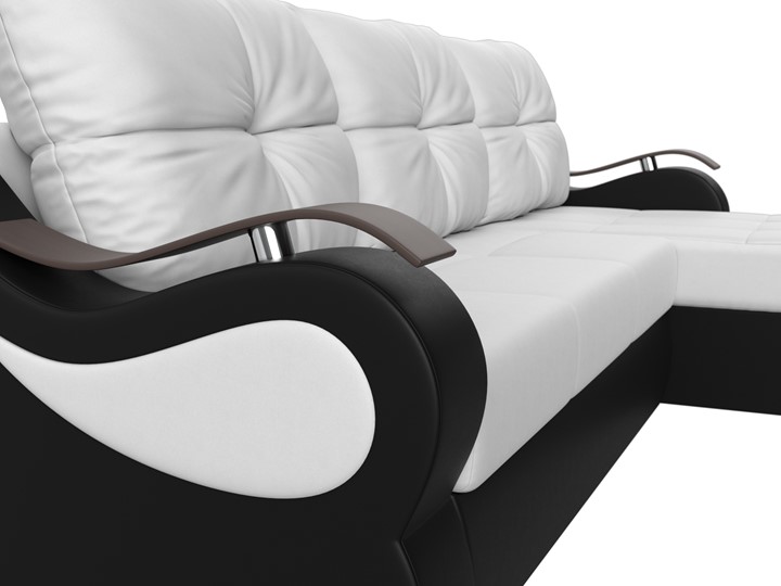Угловой диван Меркурий, Белый/черный (экокожа) в Петрозаводске - изображение 3