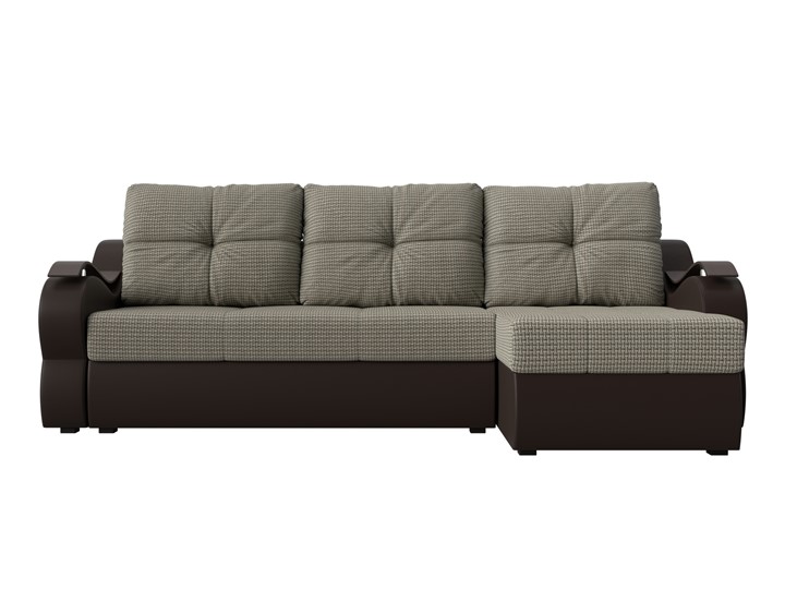 Угловой диван Меркурий, Корфу 02 (рогожка)/коричневый (экокожа) в Петрозаводске - изображение 1
