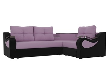 Угловой диван для гостиной Митчелл, Сиреневый/Черный (микровельвет) в Петрозаводске