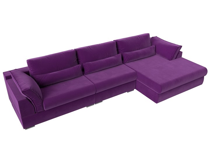 Угловой раскладной диван Пекин Лонг, Фиолетовый (микровельвет) НПБ в Петрозаводске - изображение 10