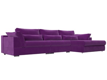 Угловой раскладной диван Пекин Лонг, Фиолетовый (микровельвет) НПБ в Петрозаводске