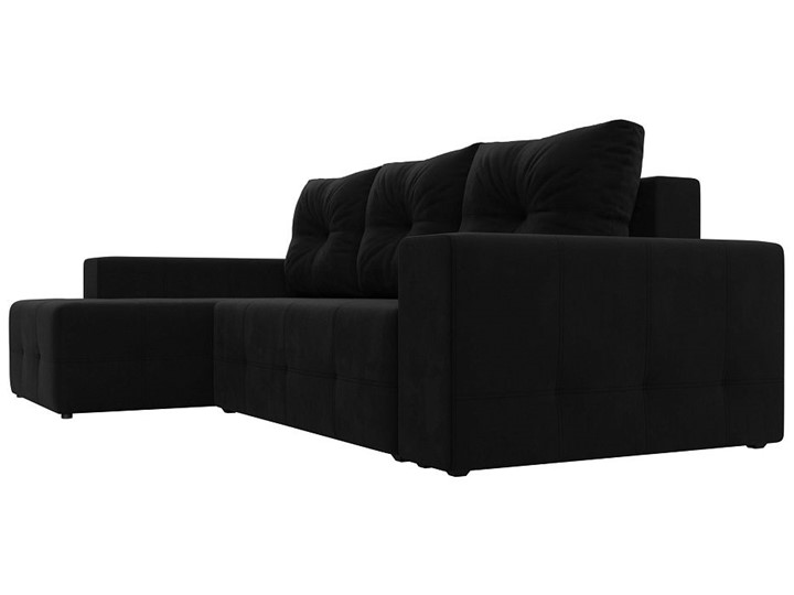 Угловой раскладной диван Перри, Черный (микровельвет) в Петрозаводске - изображение 6