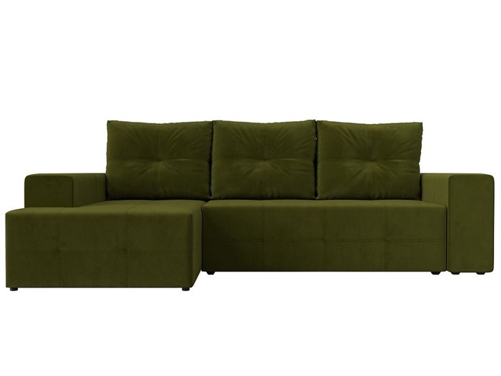 Угловой диван с оттоманкой Перри, Зеленый (микровельвет) в Петрозаводске - изображение 4