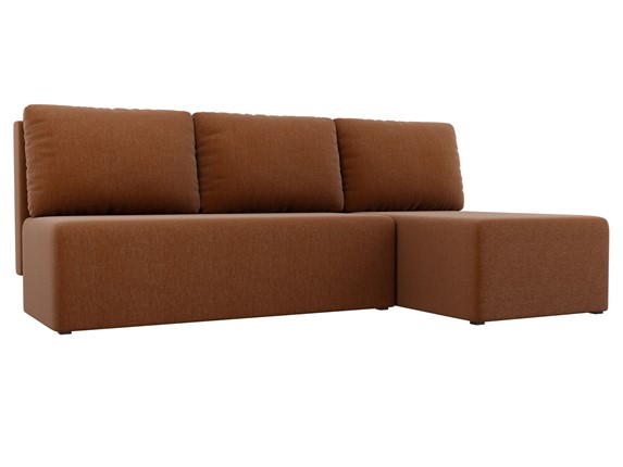 Угловой диван Поло, Коричневый (рогожка) в Петрозаводске - изображение