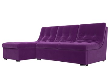 Угловой диван Релакс, фиолетовый (микровельвет) в Петрозаводске - предосмотр