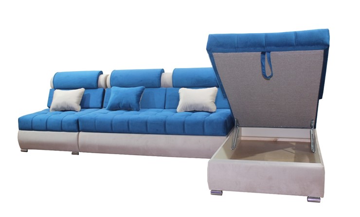 Угловой диван Tehas 414 (Синий) в Петрозаводске - изображение 2