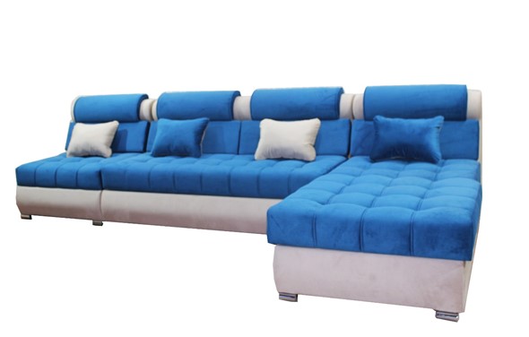 Угловой диван Tehas 414 (Синий) в Петрозаводске - изображение