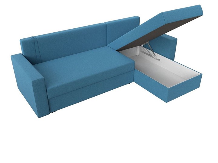 Угловой диван с оттоманкой Траумберг Лайт, Амур голубой (Рогожка) в Петрозаводске - изображение 3