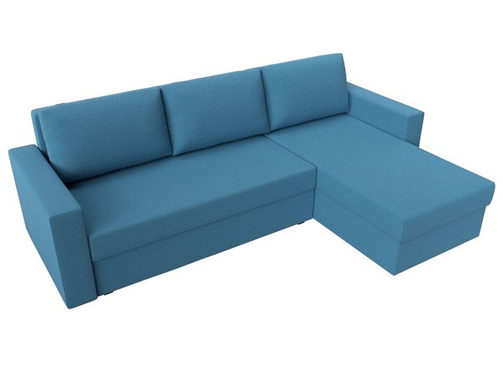 Угловой диван с оттоманкой Траумберг Лайт, Амур голубой (Рогожка) в Петрозаводске - изображение 4