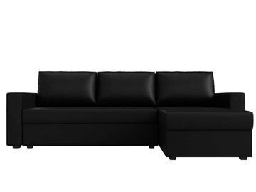 Угловой диван с оттоманкой Траумберг Лайт, Черный (Экокожа) в Петрозаводске - предосмотр 5