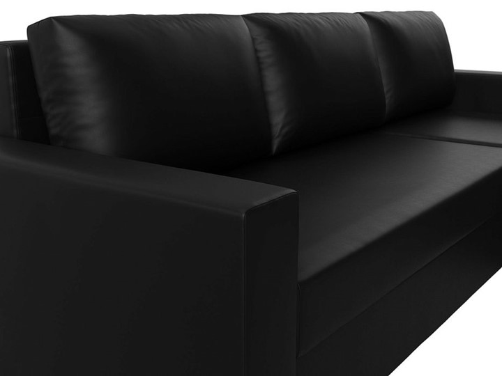 Угловой диван с оттоманкой Траумберг Лайт, Черный (Экокожа) в Петрозаводске - изображение 7