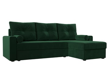 Угловой диван с оттоманкой Верона Лайт, Зеленый (велюр) в Петрозаводске