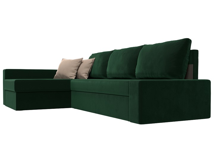 Угловой диван для гостиной Версаль, Зеленый/Бежевый (велюр) в Петрозаводске - изображение 2