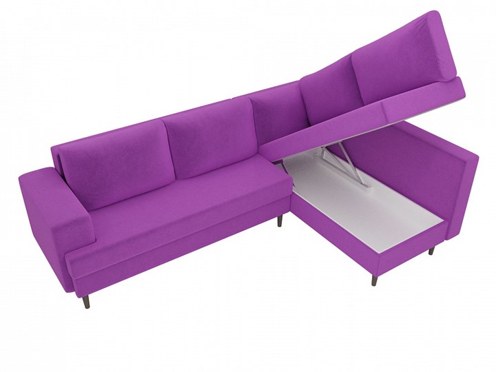 Угловой диван Сильвана, Фиолетовый (вельвет) в Петрозаводске - изображение 3