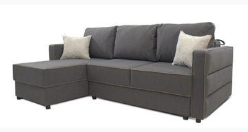 Угловой диван Jordan (Uno grey+Atrium01+Uno cottun) в Петрозаводске - предосмотр 1